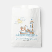 Sachets En Papier Baby shower d'aquarelle de l'ours nautique (Devant)