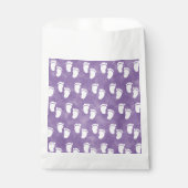 Sachets En Papier Baby shower d'aquarelle violet Motif d'empreinte (Devant)