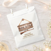 Sachets En Papier Baby shower d'armes à feu rustique en bois sauvage (Coupé)