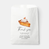 Sachets En Papier Baby shower d'automne du Citrouille Cutie Pie (Devant)