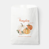 Sachets En Papier Baby shower d'automne du petit Citrouille (Devant)