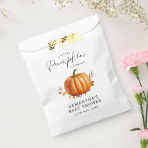 Sachets En Papier Baby shower d'automne floral moderne