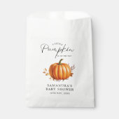 Sachets En Papier Baby shower d'automne floral moderne (Devant)