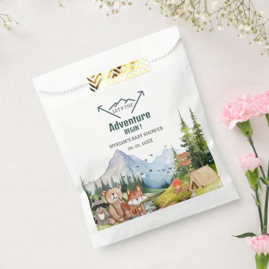 Sachets En Papier Baby shower d'aventure pour les animaux des bois (Scellé)