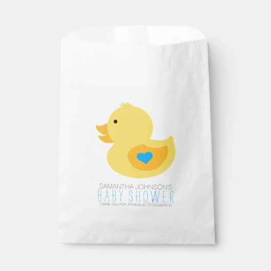 Sachets En Papier Baby shower de bain en caoutchouc Ducky Bubble Boy (Devant)