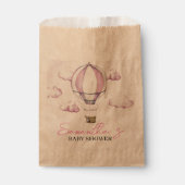 Sachets En Papier Baby shower de ballon rose chaud Favoriser les sac (Devant)