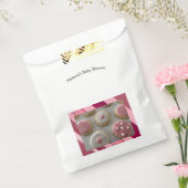Sachets En Papier Baby shower de biscuits roses et blancs (Scellé)