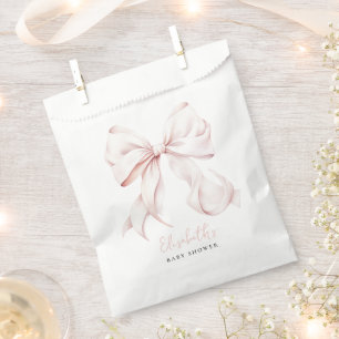 Sachets En Papier Baby shower de boule rose