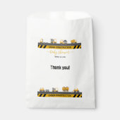 Sachets En Papier Baby shower de bulles en construction (Devant)