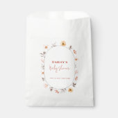 Sachets En Papier Baby shower de cadre Fleur sauvage Boho simple et (Devant)