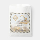 Sachets En Papier Baby shower de camion de construction (Devant)