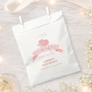 Sachets En Papier Baby shower de Casquette de fille rose