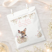 Sachets En Papier Baby shower de cerfs de bois fille (Coupé)