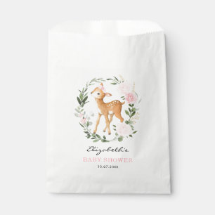 Sachets En Papier Baby shower de cerfs de forêt floue