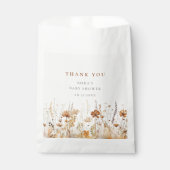 Sachets En Papier Baby shower de champ Fleur sauvage d'automne (Devant)