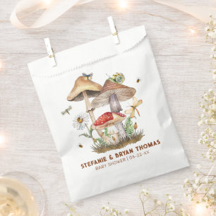Sachets En Papier Baby shower de champignons et d'insectes Favoriser
