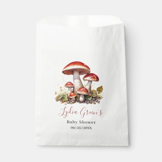 Sachets En Papier Baby shower de champignons Invitation, Automne Neu (Devant)