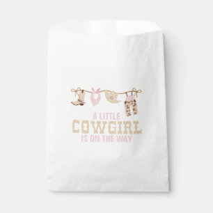 Sachets En Papier Baby shower de cowgirl occidentale rose