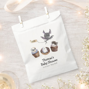 Sachets En Papier Baby shower de cupcake Little Boo Halloween