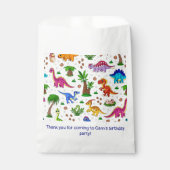 Sachets En Papier Baby shower de fête d'anniversaire de Dinosaur (Devant)