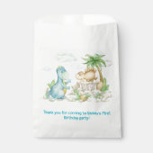 Sachets En Papier Baby shower de fête d'anniversaire de Dinosaur (Devant)