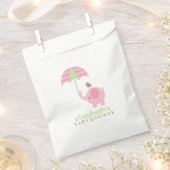 Sachets En Papier Baby shower de fille d'éléphant rose (Coupé)