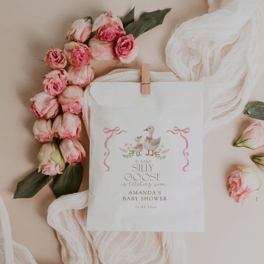 Sachets En Papier Baby shower de fille d'oie stupide