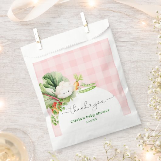 Sachets En Papier Baby shower de fille rose cultivé localement merci (Coupé)