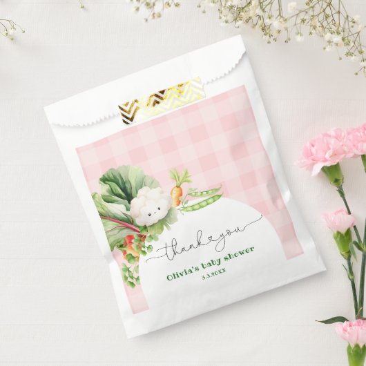 Sachets En Papier Baby shower de fille rose cultivé localement merci (Scellé)