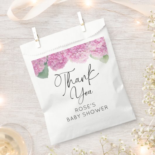 Sachets En Papier Baby shower de fleurs d'Hydrangea (Coupé)