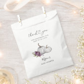 Sachets En Papier Baby shower de fleurs violettes citrouille Fall (Coupé)