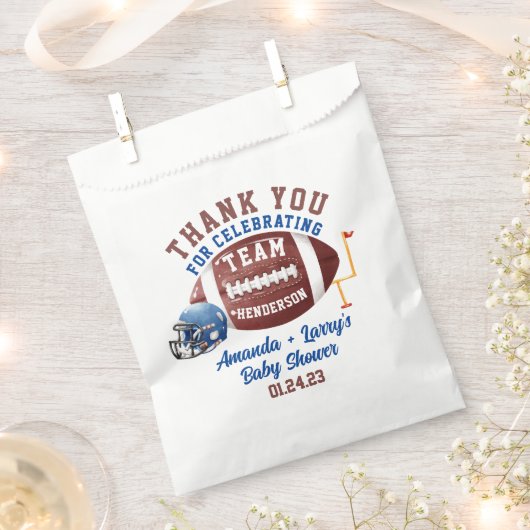 Sachets En Papier Baby shower de football (Coupé)