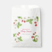 Sachets En Papier Baby shower de fraise doux simple (Devant)