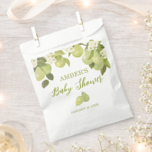 Sachets En Papier Baby shower de fruits poires