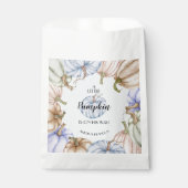 Sachets En Papier Baby shower de garçon bleu Citrouille Pastel (Devant)