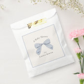 Sachets En Papier Baby shower de garçon élégant avec cou à plaid ble (Scellé)