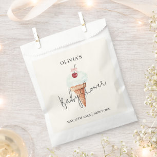 Sachets En Papier Baby shower de glace à la crème glacée à la confit