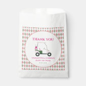 Sachets En Papier Baby shower de golf moderne rose (Devant)