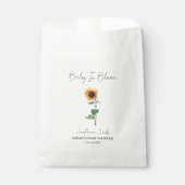 Sachets En Papier Baby shower de graines de tournesol en fleurs (Devant)