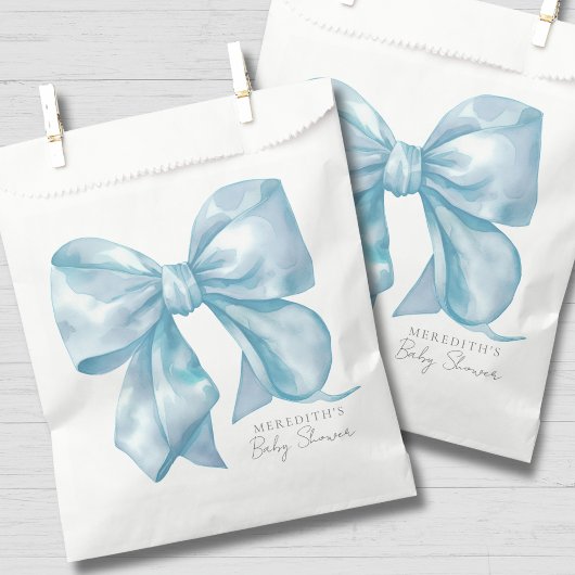 Sachets En Papier Baby shower de la ceinture bleue