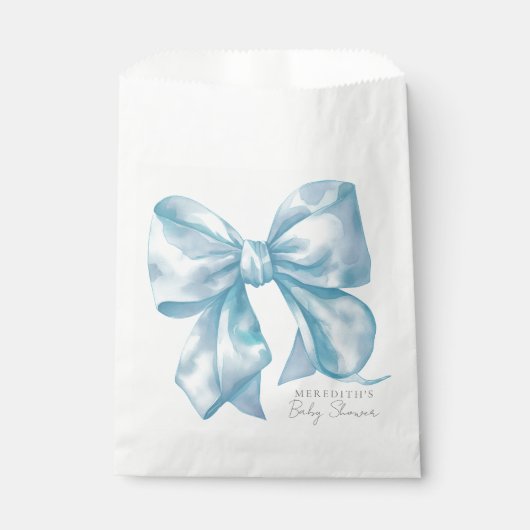 Sachets En Papier Baby shower de la ceinture bleue (Devant)