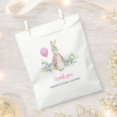 Sachets En Papier Baby shower de lapin rose (Coupé)