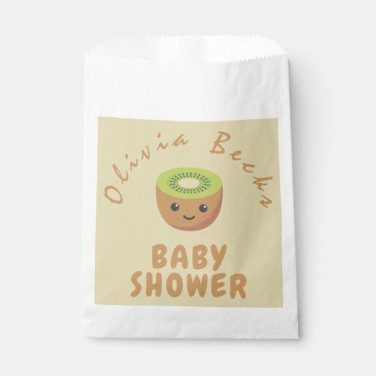 Sachets En Papier Baby shower de Little Cutie Kiwi (Devant)