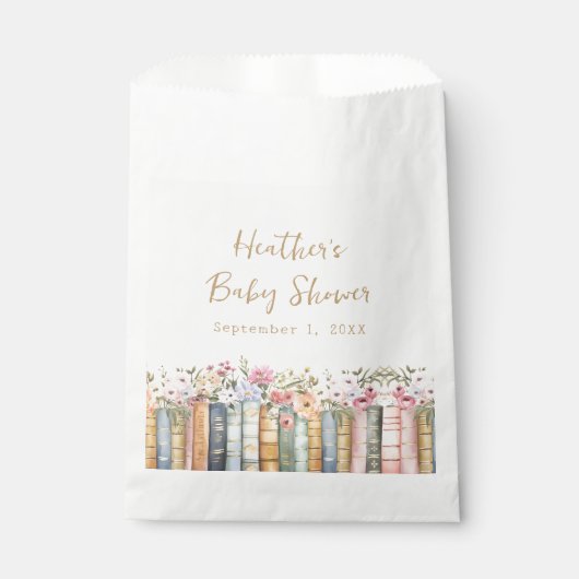Sachets En Papier Baby shower de livres (Devant)
