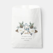 Sachets En Papier Baby shower de l'ours polaire d'hiver (Devant)