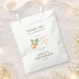 Sachets En Papier Baby shower de Merci de l'Orange Citrus Little Cut