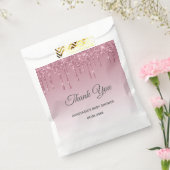 Sachets En Papier Baby shower de Merci en or glam violet rose rose (Scellé)