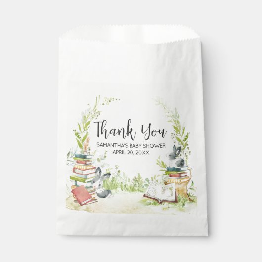 Sachets En Papier Baby shower de nouveau chapitre Storybook (Devant)