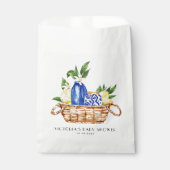 Sachets En Papier Baby shower de panier méditerranéen aquarelle (Devant)