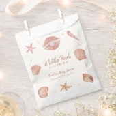 Sachets En Papier Baby shower de perles Neutral Summer Ocean Seashel (Coupé)